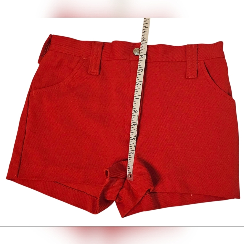 Vintage 70s Sears Women's High Waist Red Shorts Size 7 - Picture 7 of 10